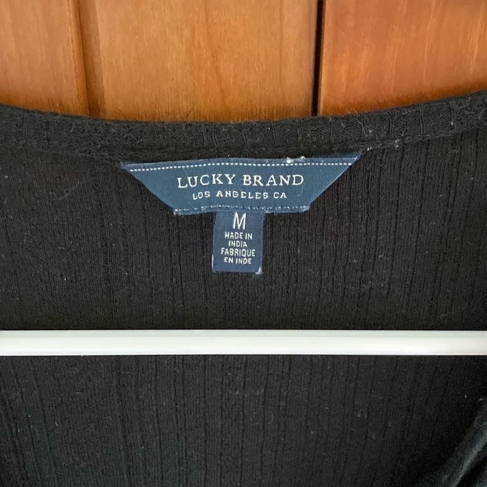 Lucky Brand Black Tank Top with white design - Picture 5 of 11